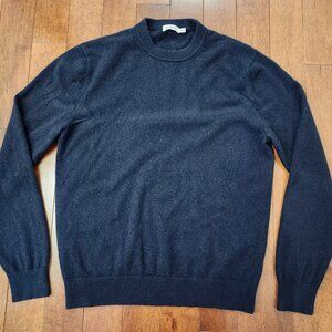 Suitsupply men's dark navy blue cashmere sweater in size XL